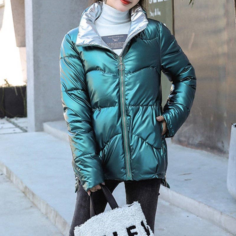 kycozy - Wholesale Puffer Jacket - Women's - Long Sleeves Solid Short Thick Winter Coat9