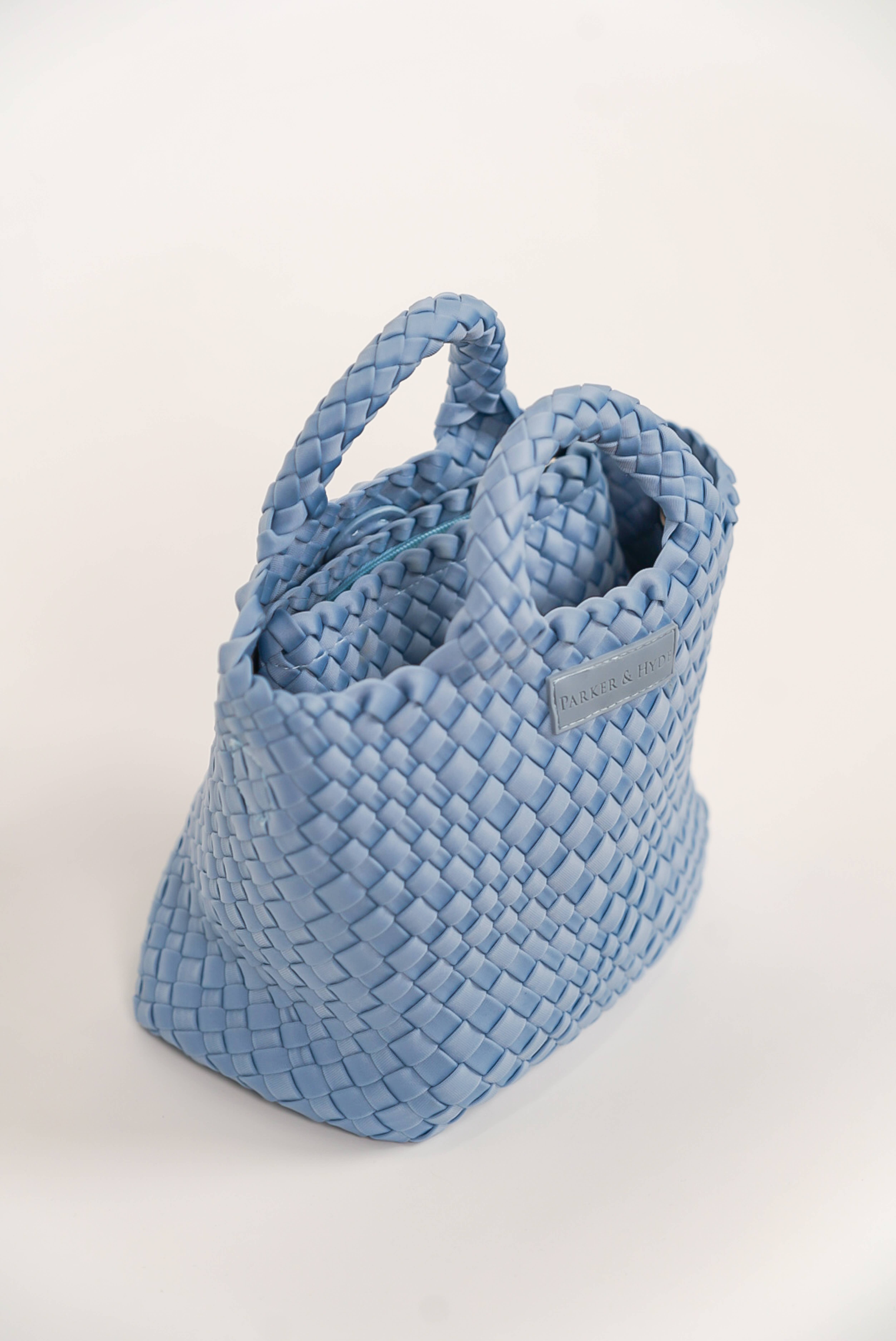 Parker & Hyde - Wholesale Tote Bag - Women's - Mini Woven Tote - Denim2