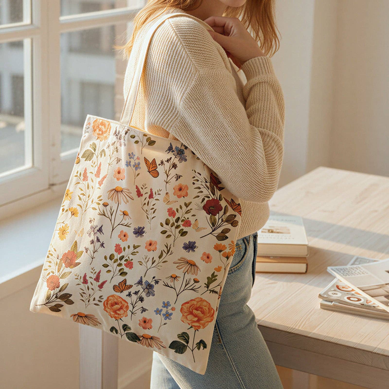 Wrapables.com - Wholesale Tote Bag - Women's - Wrapables Zippered Canvas Reusable Tote Bag2