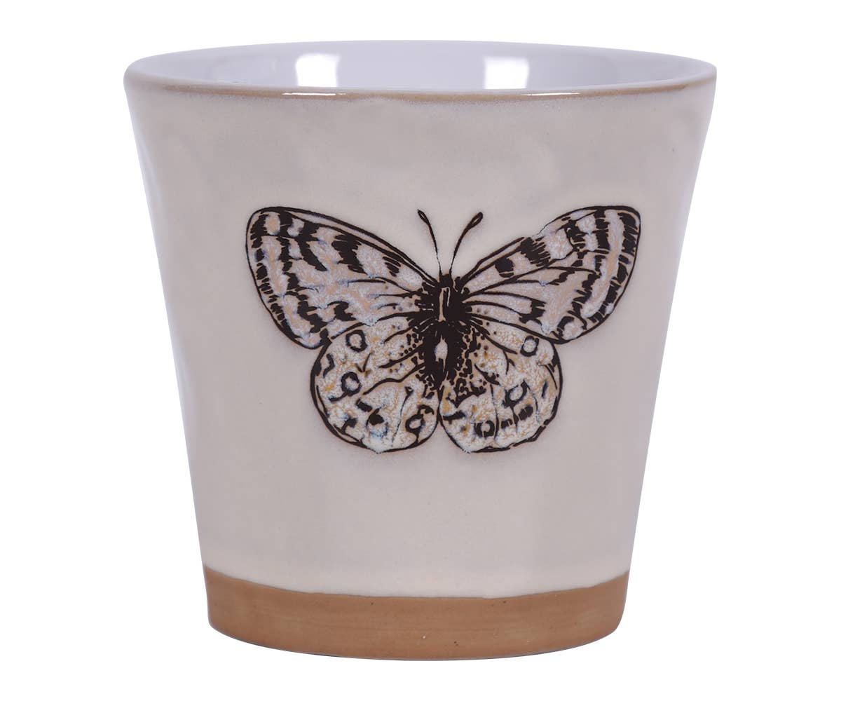 Blue Sky Clayworks - Wholesale Plant Pot - 5.25" Bella Butterfly Flower Pot0