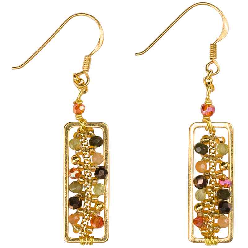 Marquet - Wholesale Dangle Earrings - Willow Fair Trade Rectangle Beaded Earrings - Popular Gift1