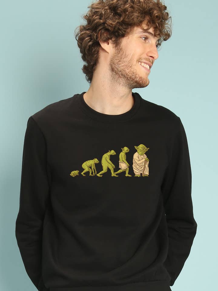 SWEAT NOIR HOMME YODALUTION pour la vente par Wooop