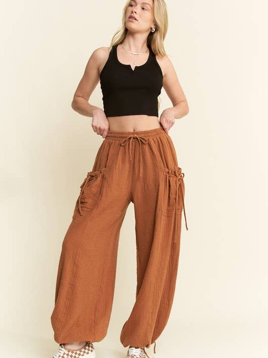 JADE BY JANE - Wholesale Pants - Women's - VINTAGE GAUZE JOGGER PANTS