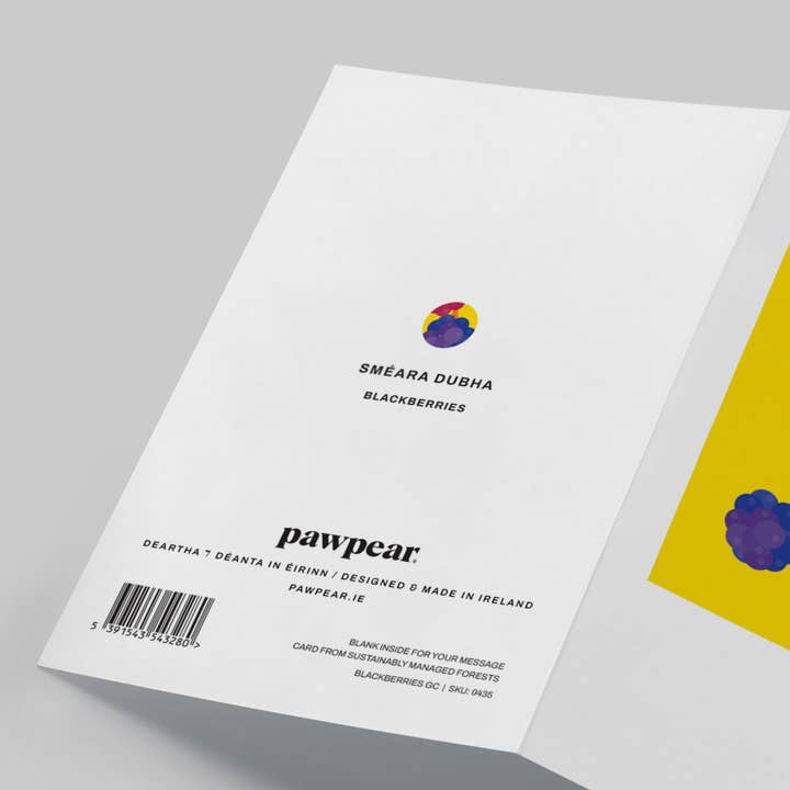 Pawpear - Wholesale Everyday Greeting Card - Blackberries Greeting Card2