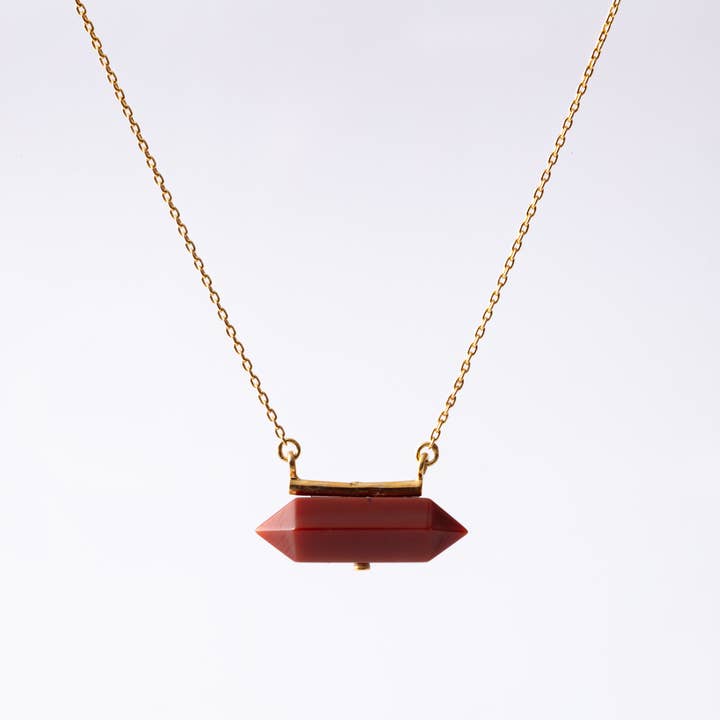 THE CRISTALLINE - Venta al por mayor Collares con colgantes/abalorios - Collar Horizon Piedra - Oro Amarillo3