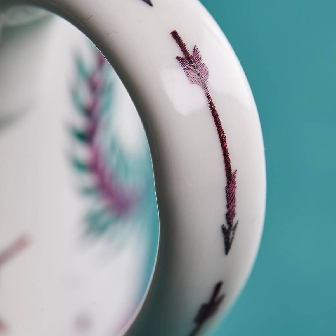 Emma J Shipley - Wholesale Coffee Mug - Fine Bone China Lynx Coffee Mug with Peacock Tail Design7