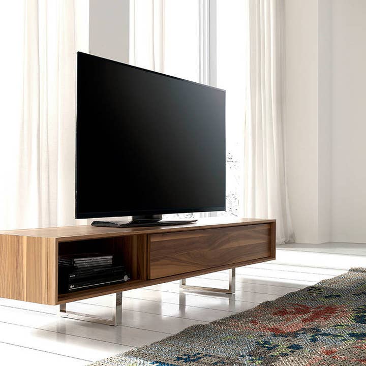 ANGEL CERDA - Wholesale Console Table - TV cabinet with wooden structure veneered in natural walnut1