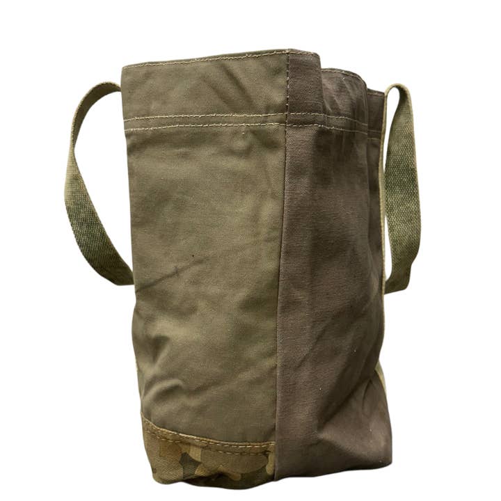 Vintage Addiction - Vendita all'ingrosso Borsa tote - Donna - Grande borsa da tenda riciclata con camouflage