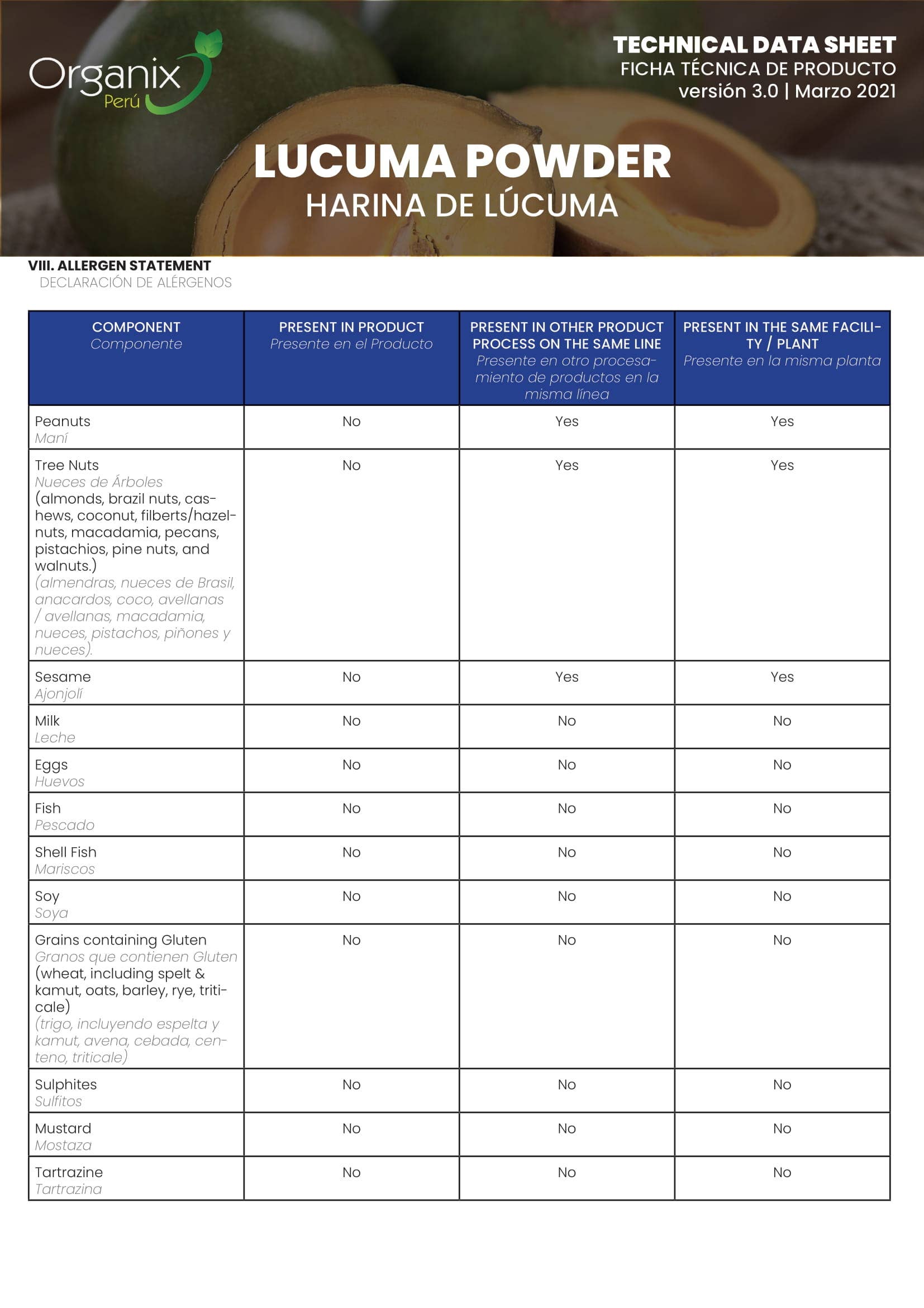 Ganesa Trading - Wholesale Protein/Superfood Powder - Organic Lucuma Powder Imported from Peru. USDA6