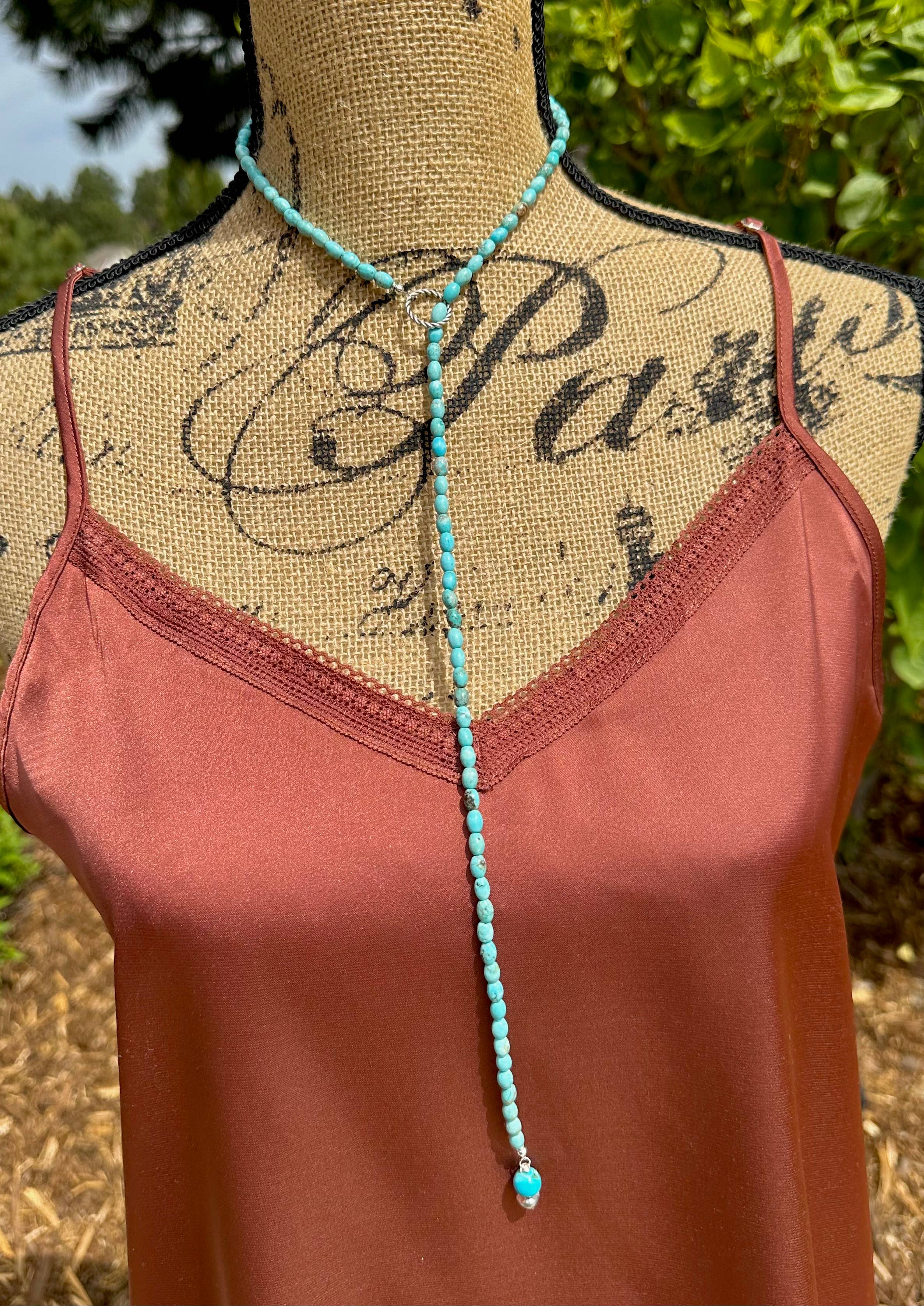 Fleurdesignz Western Jewelry – wholesale Y-neck/lariat necklace – Turquoise Lariat; Adjustable Layering Necklace9