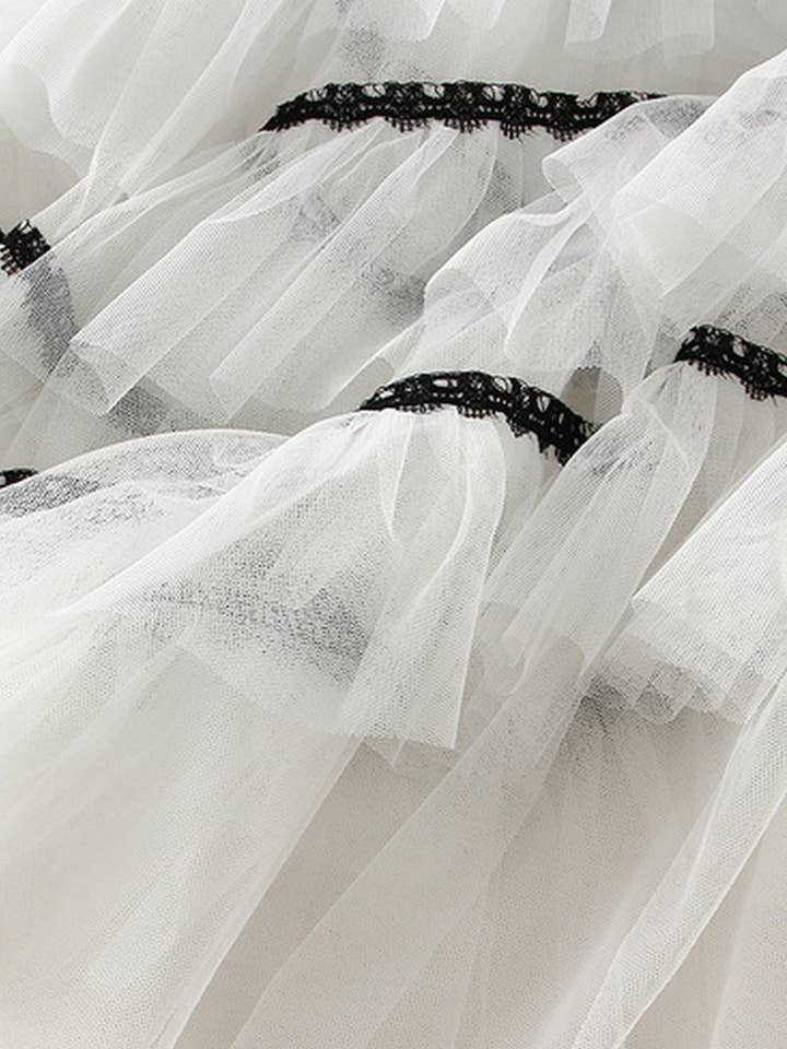 NINEXIS - Wholesale Skirt - Women's - CWBLS0523_LAYERED TULLE CAKE SKIRT WITH FLOWY A-LINE SHAPE12