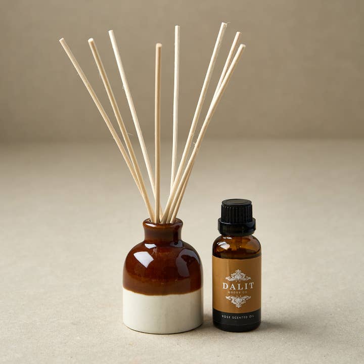 Dalit Goods Co - Wholesale Solid Perfume - Terracotta Incense Diffuser with Rose Scented oil