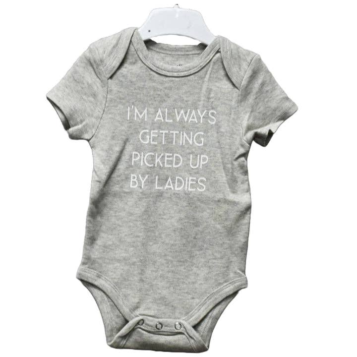 GreatBuy.com - Wholesale Bodysuit (Non-Footed) - Baby - 3-6 Month Gray Onesie- Picked Up By Ladies C/P 480