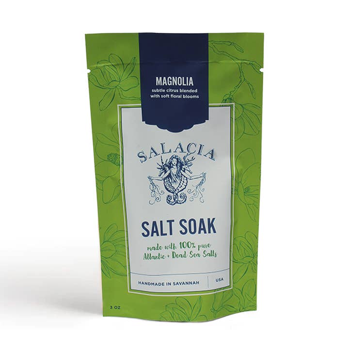Magnolia Salt Soak | SEA SALT W/ ESSENTIAL OILS | CLEAN for wholesale by Salacia Salts | Soaps | Bath Bombs | Lip Balms | Soy Candles