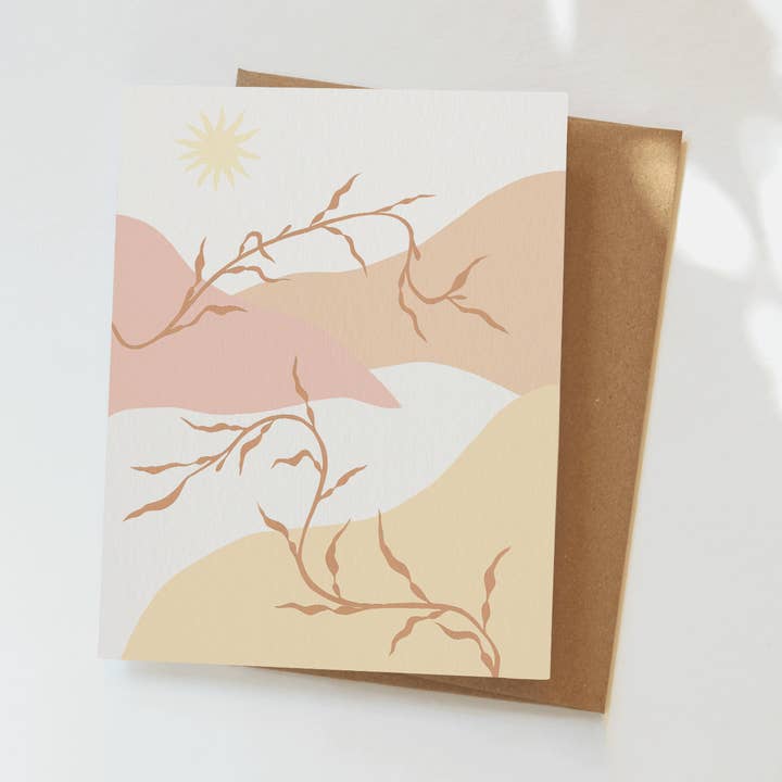 Elana Gabrielle - Wholesale Everyday Greeting Card - Washed Ashore Greeting Card - Seaweed, Kelp, Sand Dunes Art0