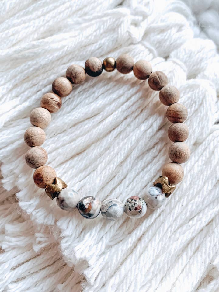 Neutral Agate Diffuser Bracelet for wholesale by Hello Heather