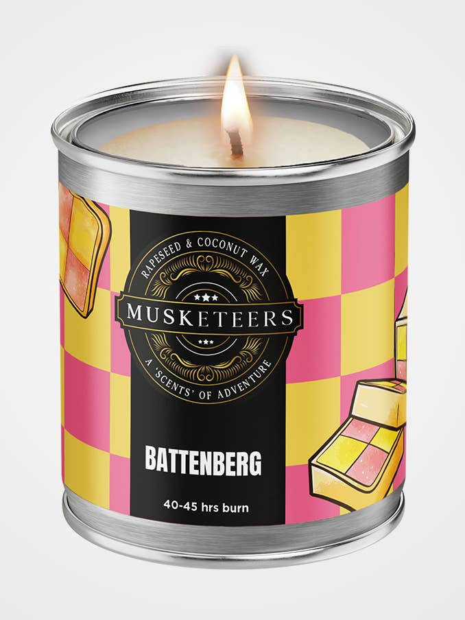 Battenberg-duftlys fra Storbritannien – duft af sød mandelkage for engroshandel hos Musketeers