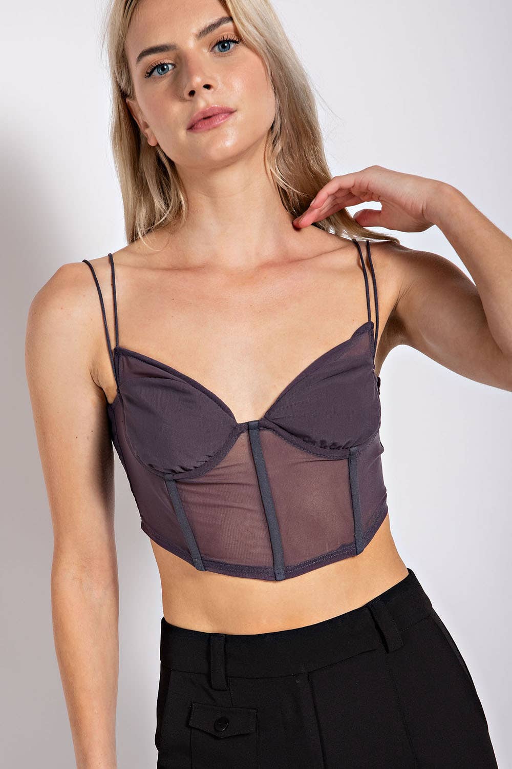 Edit by Nine - Wholesale Corset - Women's - TT2553 MESH CORSET TOP2