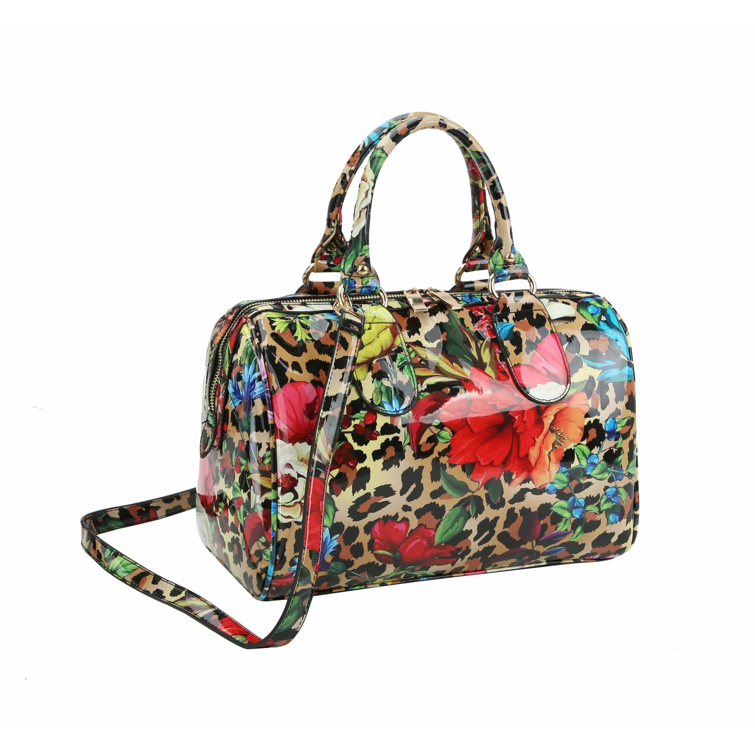 Handbag Factory Corp - Wholesale Satchel - Women's - Fashion Leopard Flower Satchel with wallet7