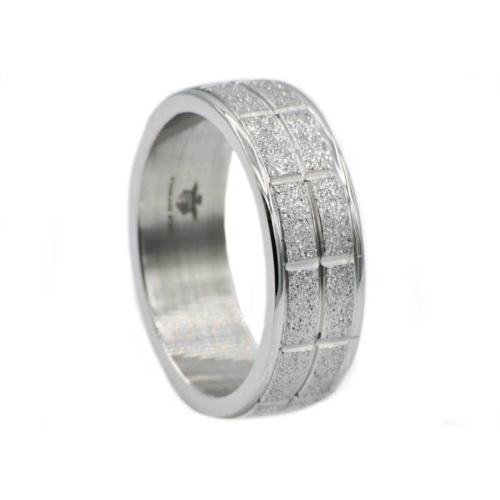 Mäns sandblästrat rostfritt stål Band för wholesale av Blackjack Mens Jewelry