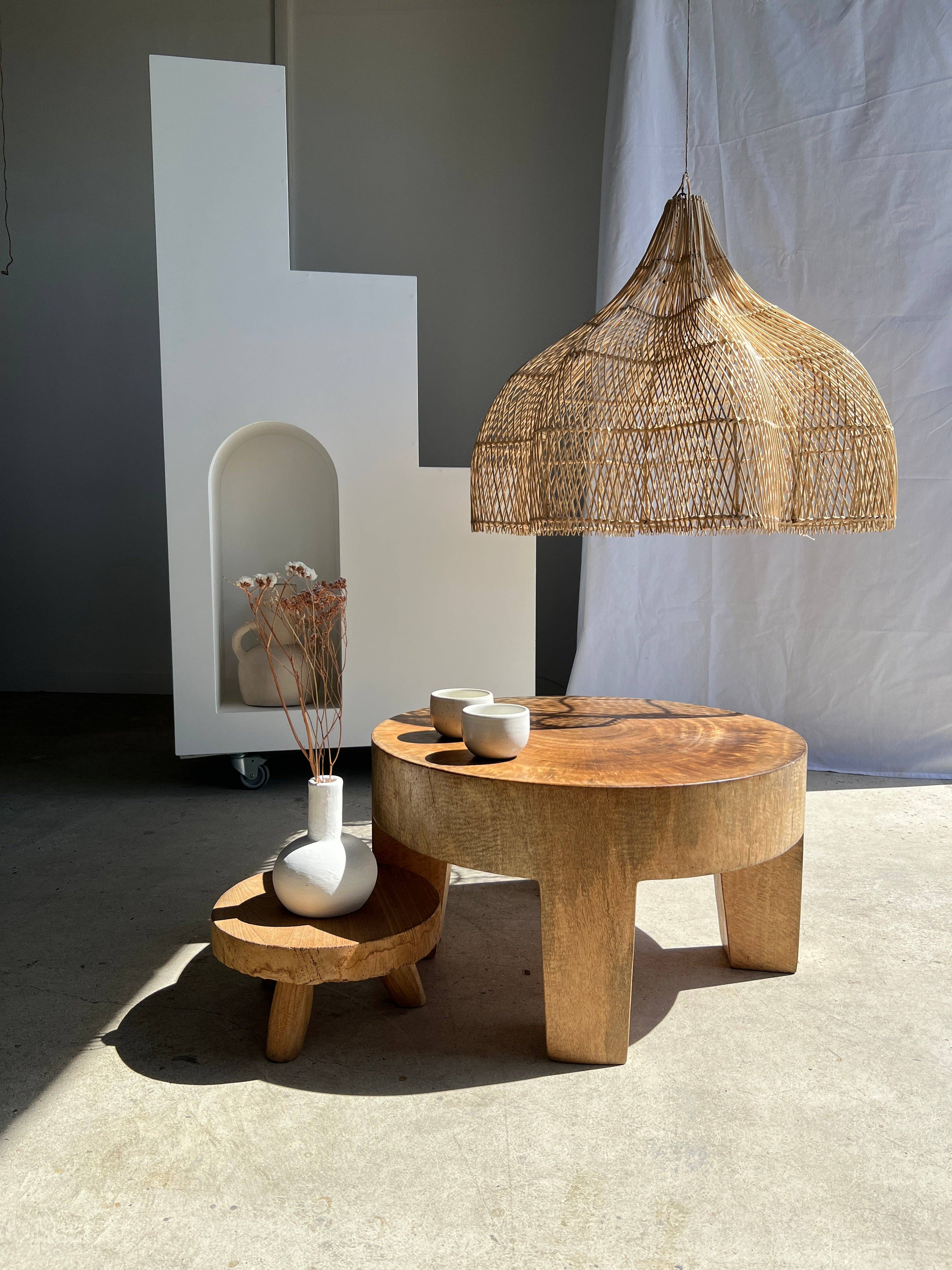 Office Objets - Wholesale Chandelier/Hanging Light - Pendant light, flower-shaped rattan fixture, tulip, corolla H:80cm D80cm68