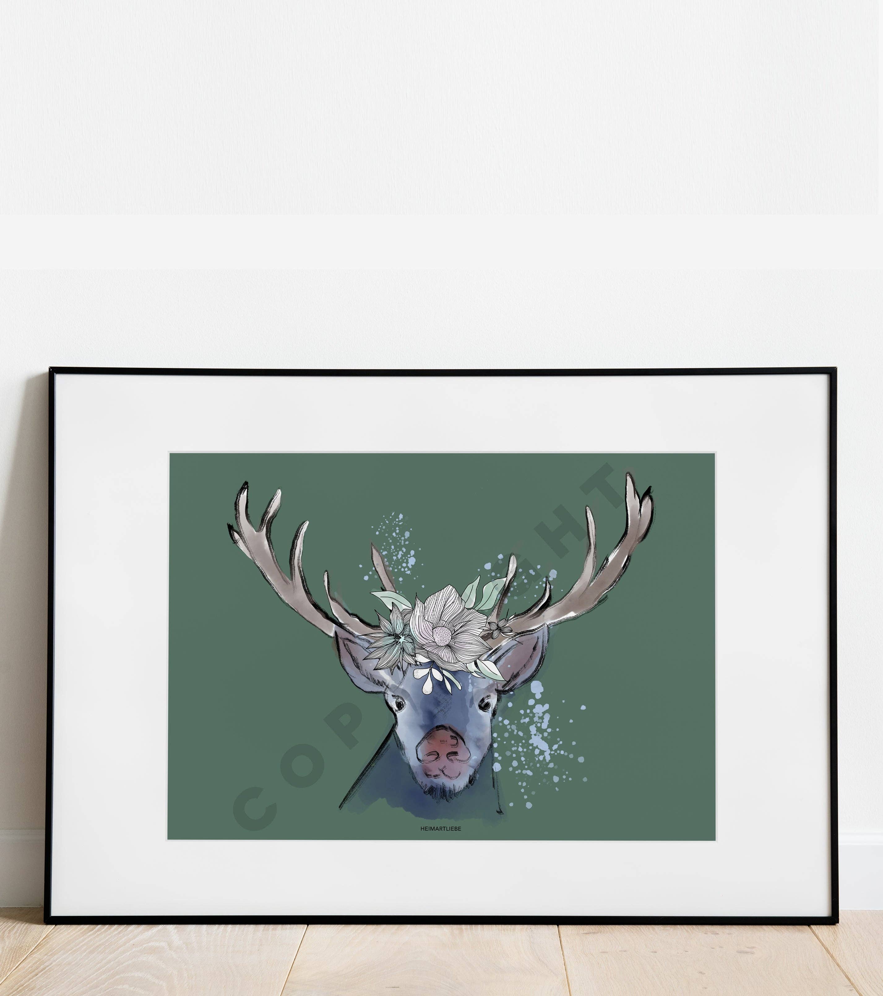 HEIMARTLIEBE® – Großhandel Kunstdruck – PRINT - MEERLIEBE HIRSCH2