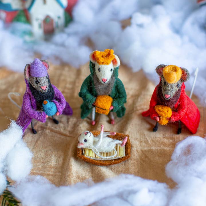 Sew Heart Felt - Vendita all'ingrosso Decorazione - Set Presepe Three Wise Mouse2