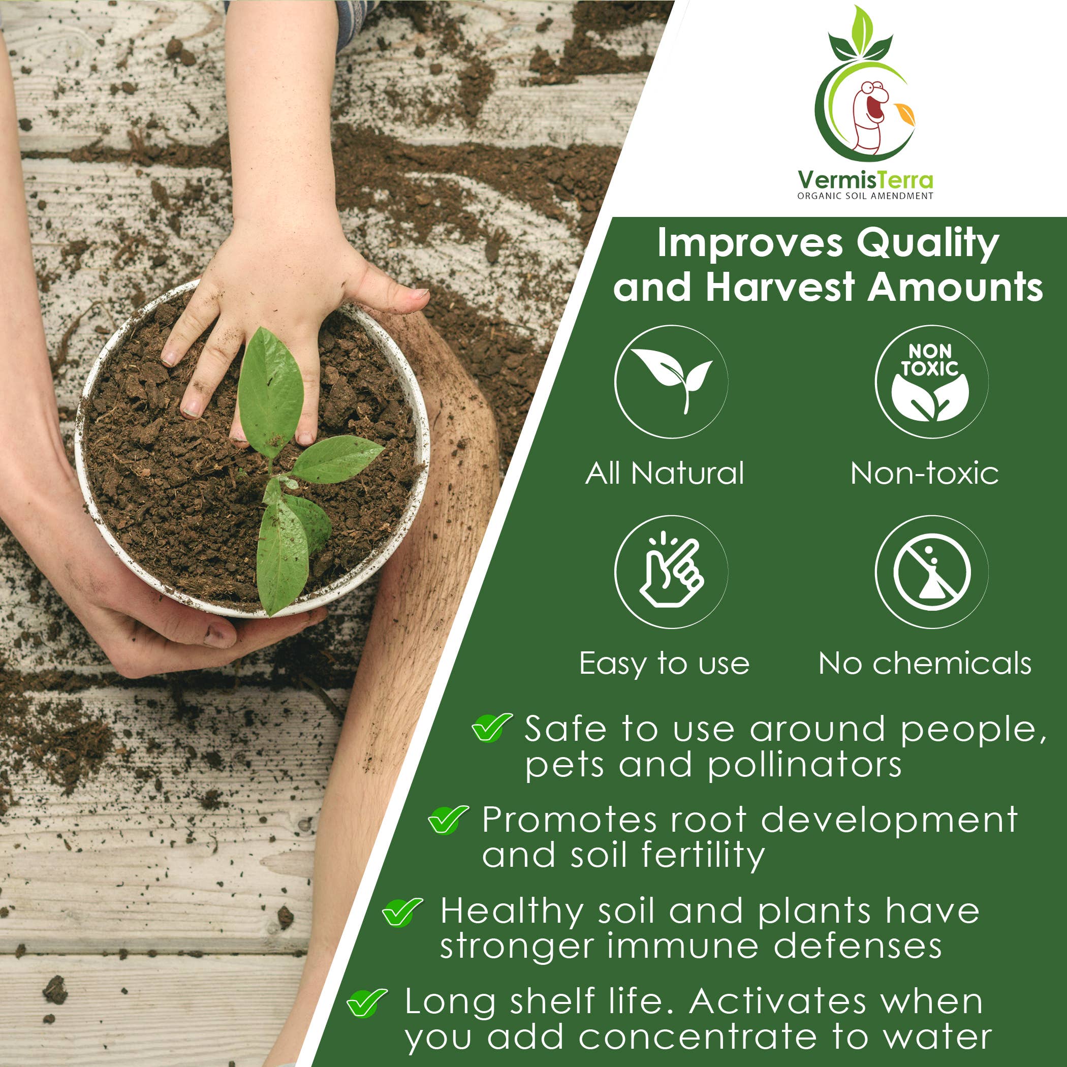 VermisTerra - Wholesale Planting/potting soil - VermisTerra Earthworm Casting Tea - 32 oz9