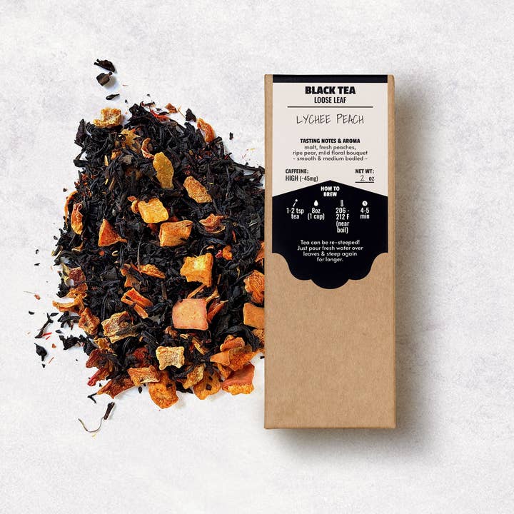 Assamica Teas - Wholesale Loose Tea - Lychee Peach Loose Leaf Black Tea | Malty Peach Tea