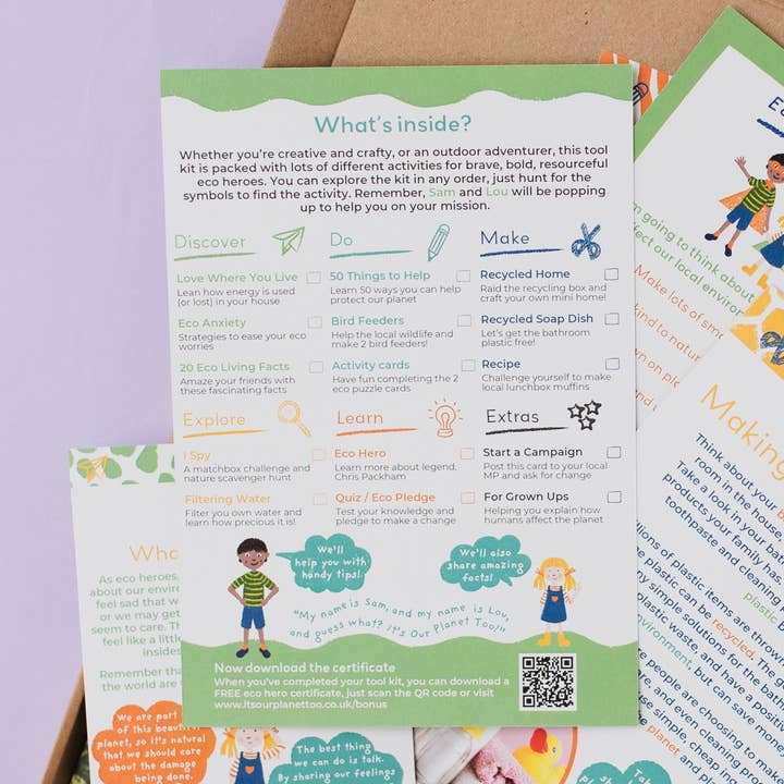 It’s Our Planet Too - Wholesale DIY Craft Kit - Kids - CHILDREN'S ECO ACTIVITY BOX - Love where you live5