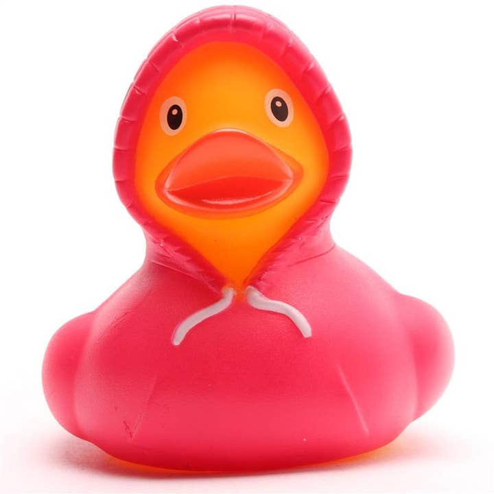Duckshop – Engroshandel Badelegetøj - Baby – Gummi Duck Hoodie (pink) - gummiand2