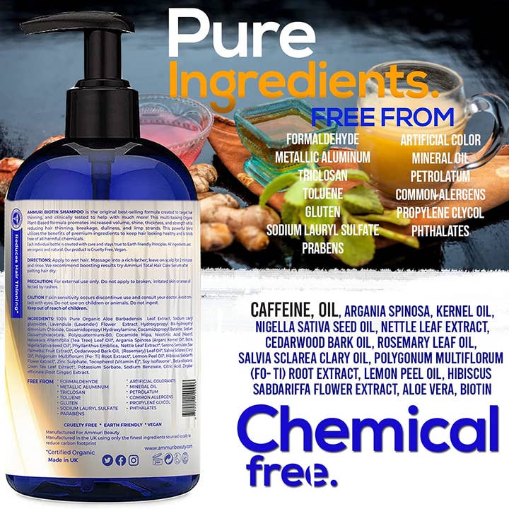AMMURI – wholesale Hårschampo – Biotin schampo för håravfall - män hårväxt schampo - Hai3