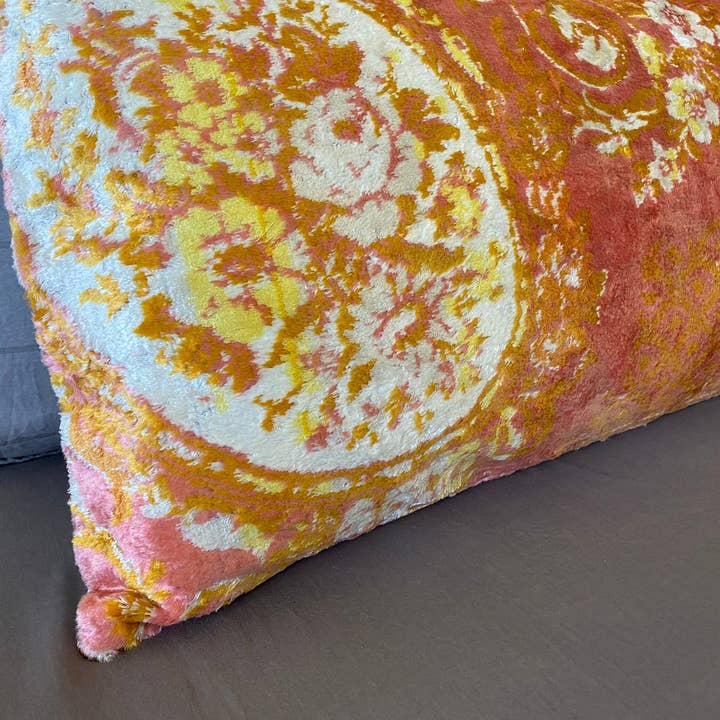 Rustic Remnents - Wholesale Throw Pillow Cover - Farmhouse Coral Velvet Pillow Case 16X48 Punch Throw Pillow