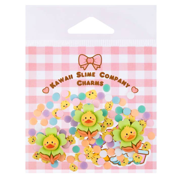 Bolsa con dijes de Slime Toppings de Ducky Springs (12 unidades/caja) para venta al por mayor de Kawaii Slime Company