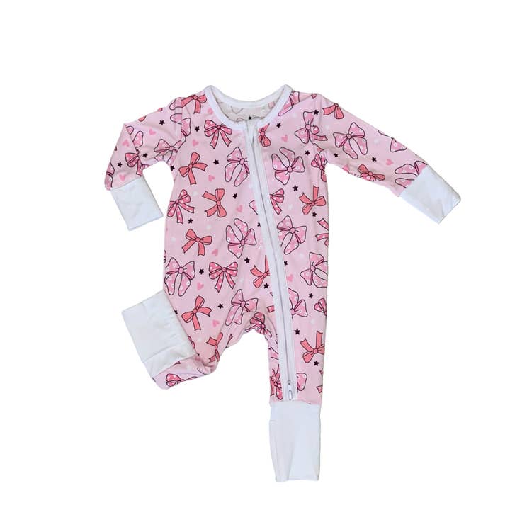 Pink Bow Coverall for wholesale by Little Starbeams