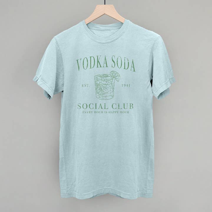 Ivy + Cloth - Wholesale Screen Printed T-Shirt - Women's - Vodka Soda Social Club