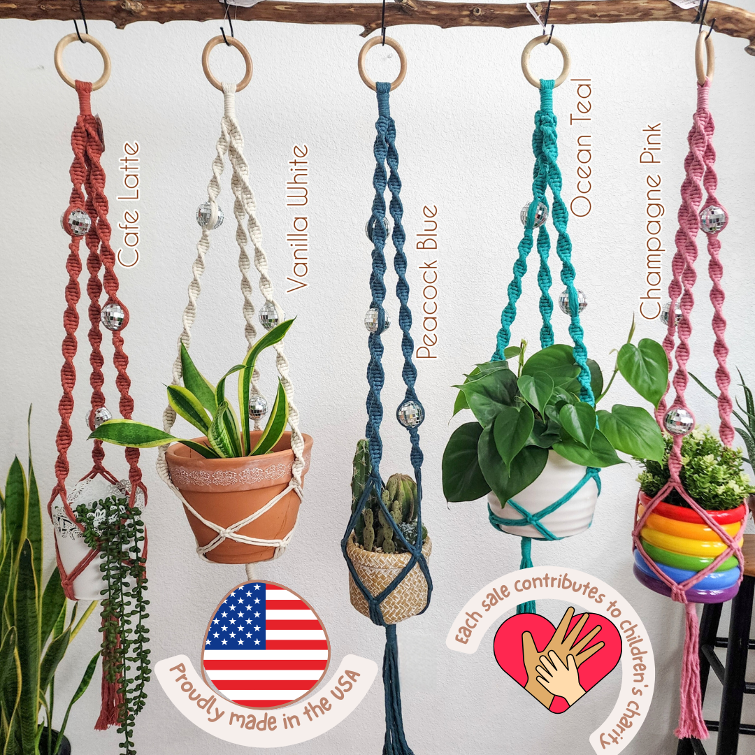 Handmade By Uruba - Wholesale Hanging Planter - Macrame Disco Ball Plant Hanger, Handmade Boho Home Décor3
