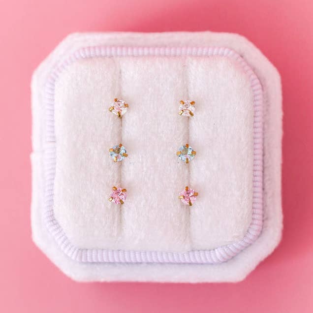 CZ Stud Earrings Bundle for wholesale by Desert Peach