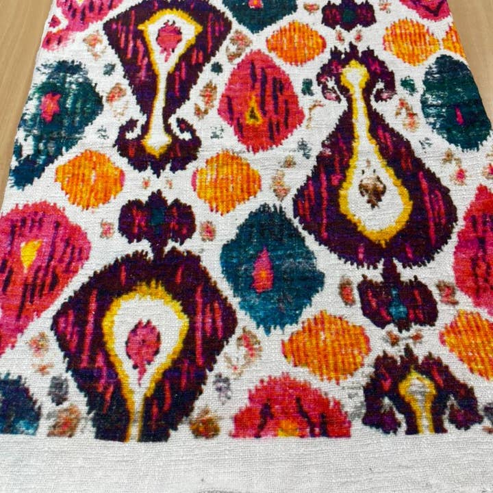 Mira Fair Trade - Wholesale Tapestry/Textile - Retro Ikat Throw / Tapestry / Beach Blanket2