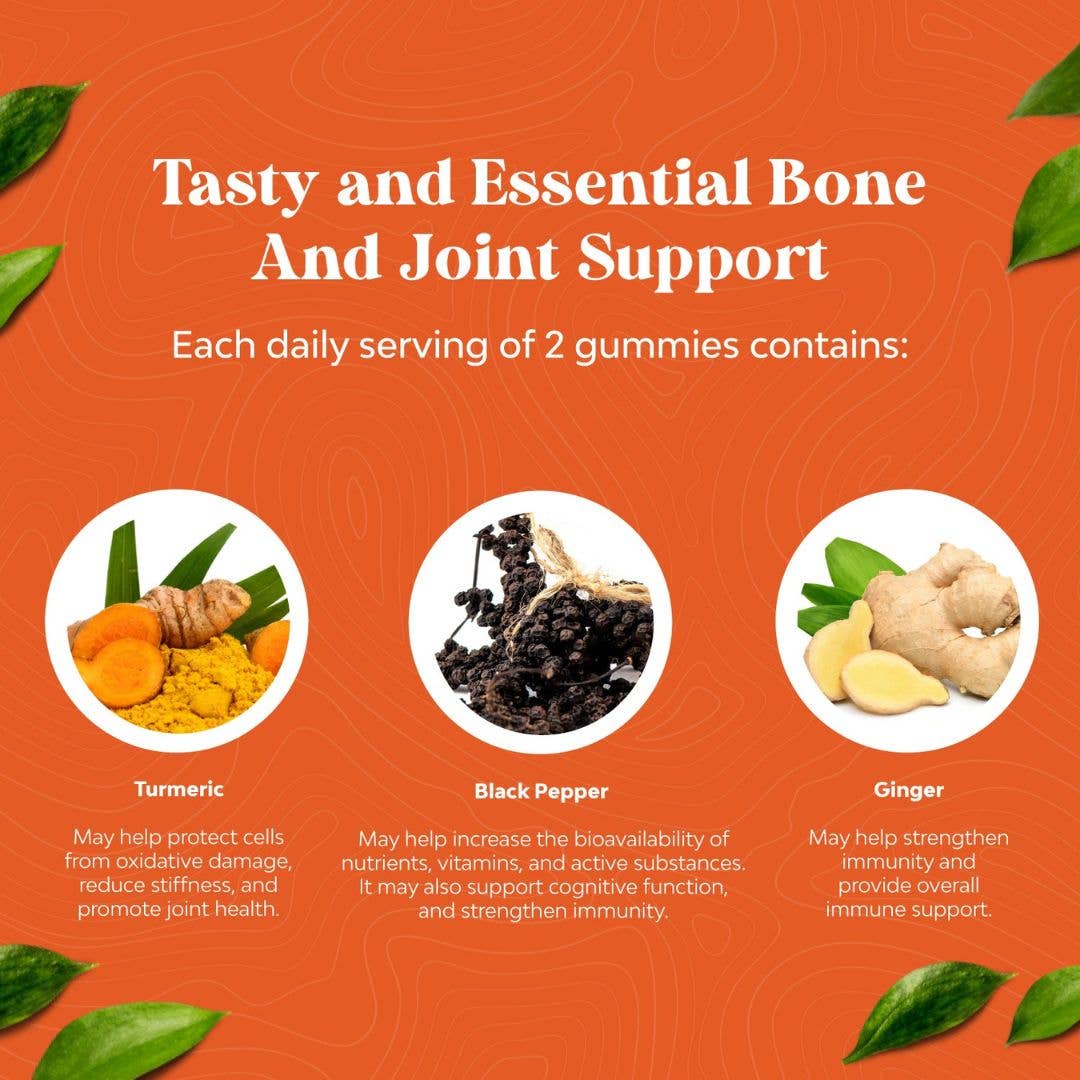 Nature's Craft - Wholesale Oral Supplement/Vitamin - Turmeric Gummies – Immune Health for Bone & Joint, 60ct3