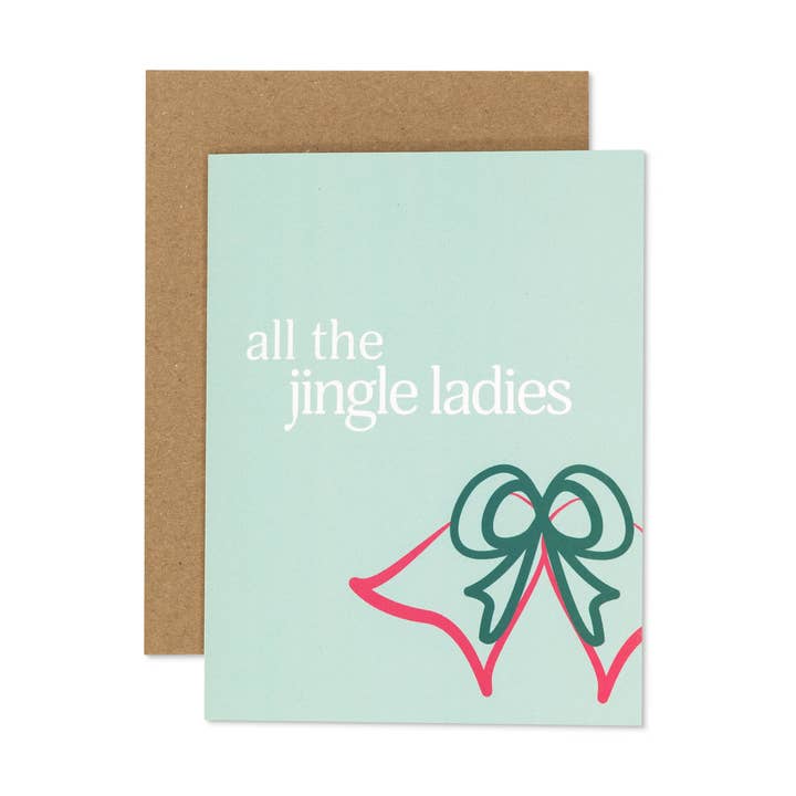 Jingle Ladies Christmas Card for wholesale by The Crafter Way