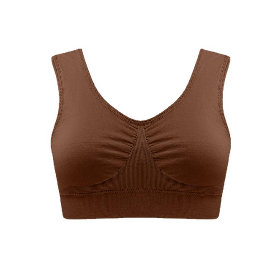 Curvy Fix - Wholesale Bralette - Women's - Seamless Throw-on Wireless Bralette Comfortable Underwear1