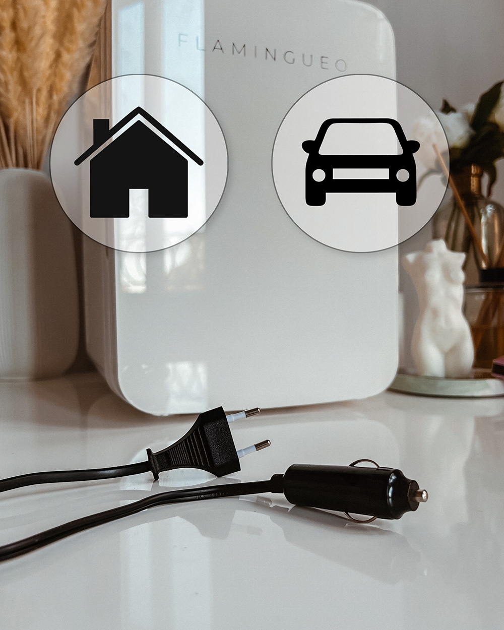 Flamingueo - Wholesale Portable/Mini Fridge - Mini Refrigerator 10L - Cosmetic Fridge White Color EU PLUG6