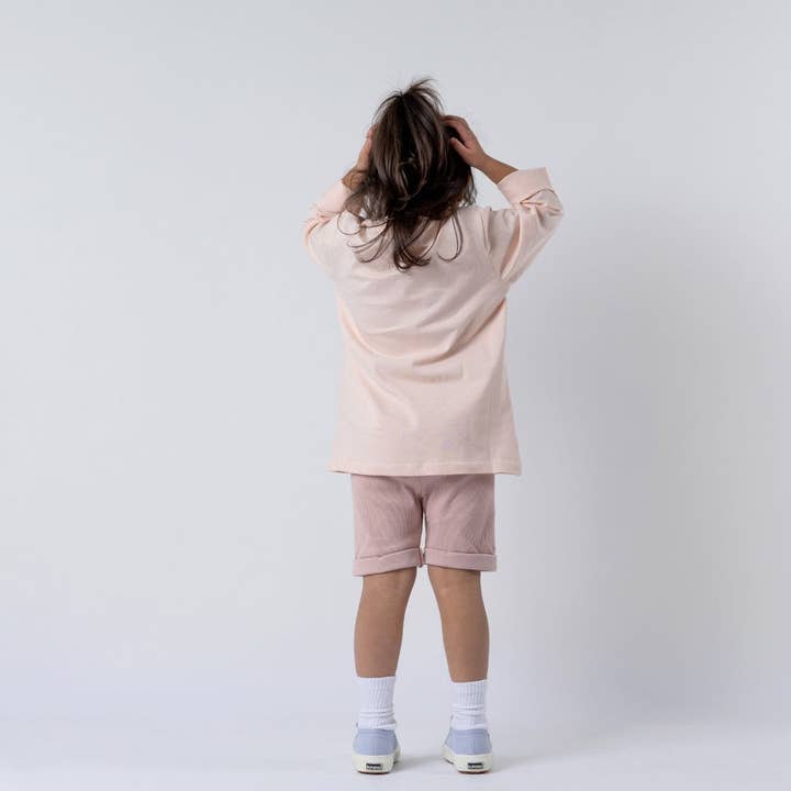 Blush Rosa Camiseta de Manga Larga | Pincelada Rosa de venta al por mayor en Faire