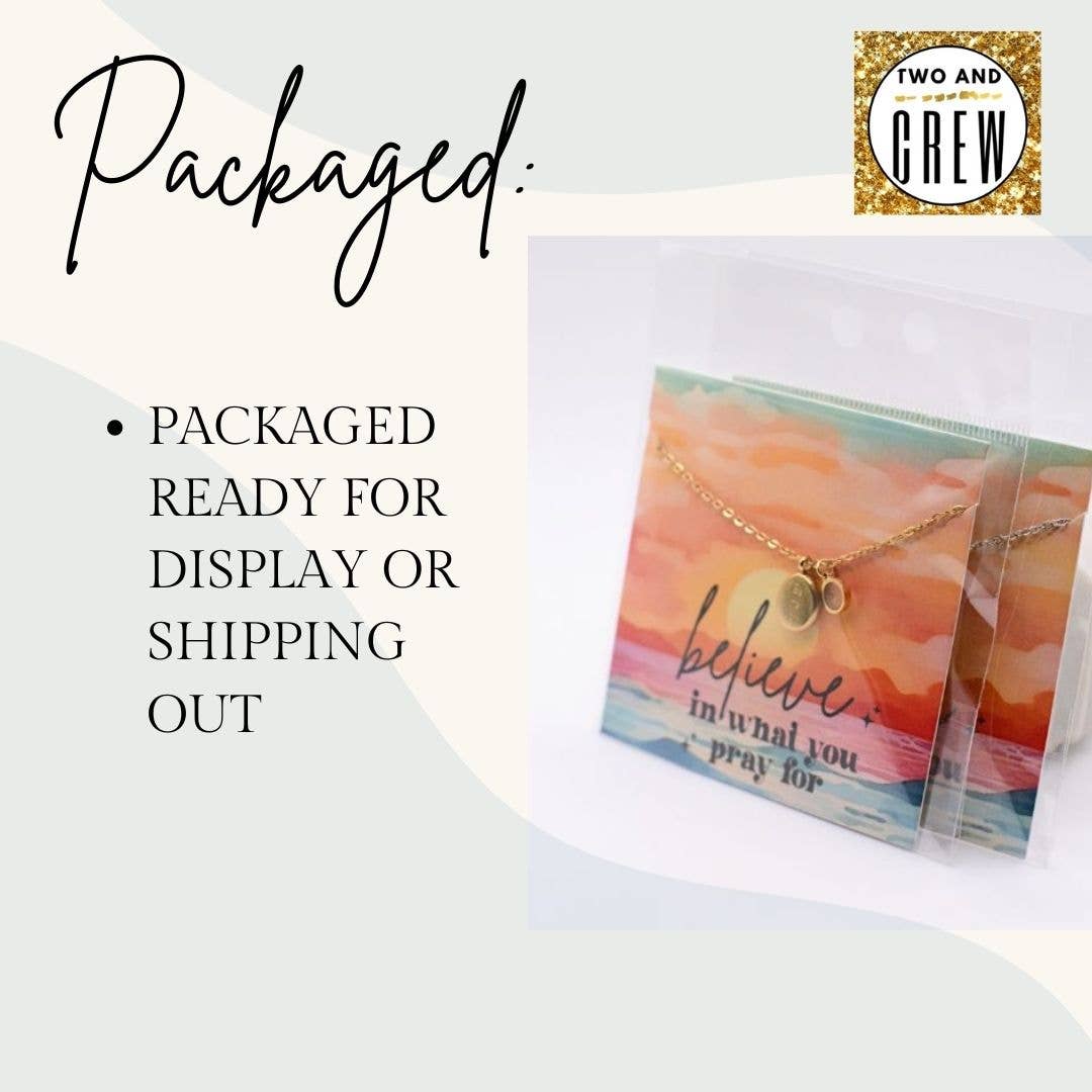 Two and Crew - Faith Based Jewelry & Gifts - Wholesale Pendant/Charm Necklace - Be the Light Mustard Seed Necklace, Hope Christian God Gift1