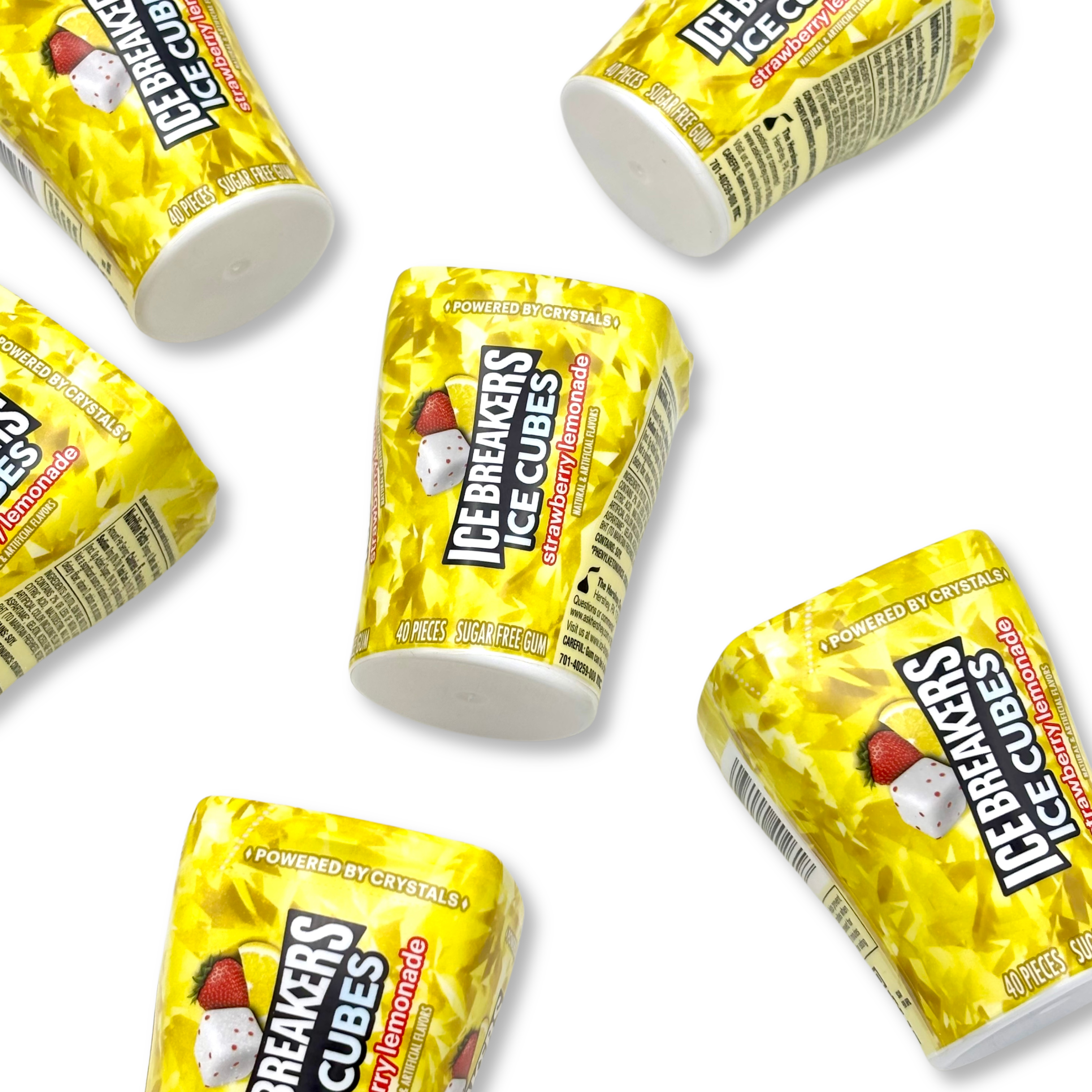Candy In Bulk - Wholesale Chewing Gum - Ice Breakers Ice Cubes – Sugar Free Chewing Gum – Strawberry Lemonade – 40 ct1