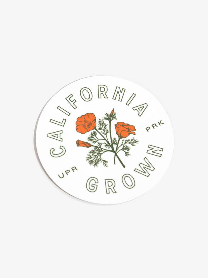 California Grown Sticker for wholesale by Upper Park Clothing