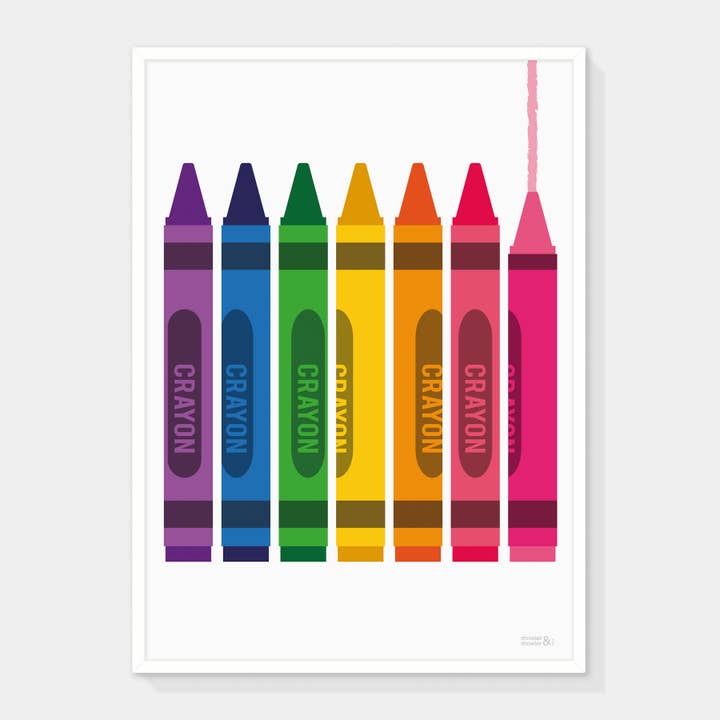 Colouring Crayons Art Print por atacado de Showler and Showler