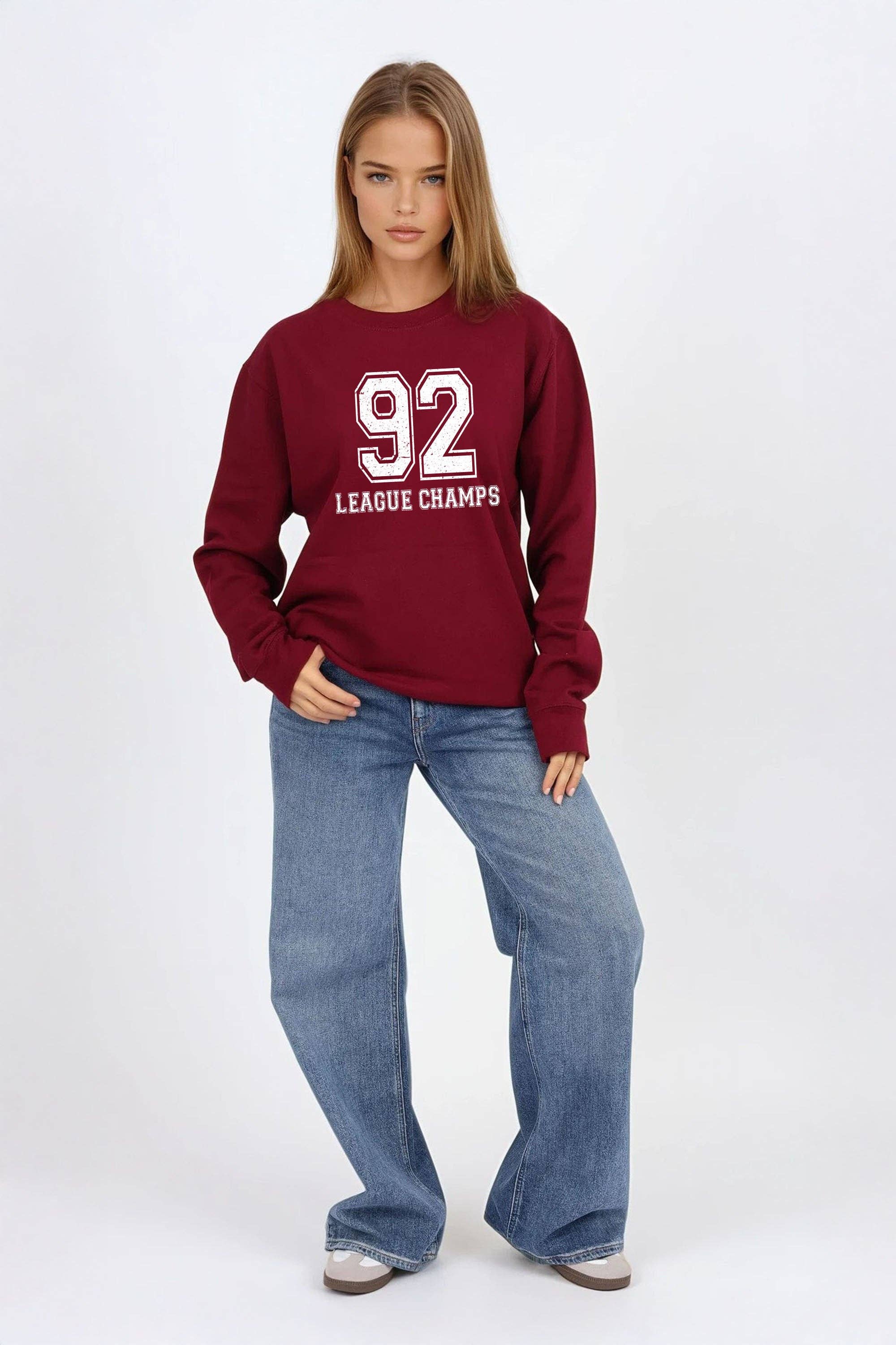Missi Clothing – wholesale Graphic sweatshirt – Women’s – 92 League Champs Printed Sweatshirt8