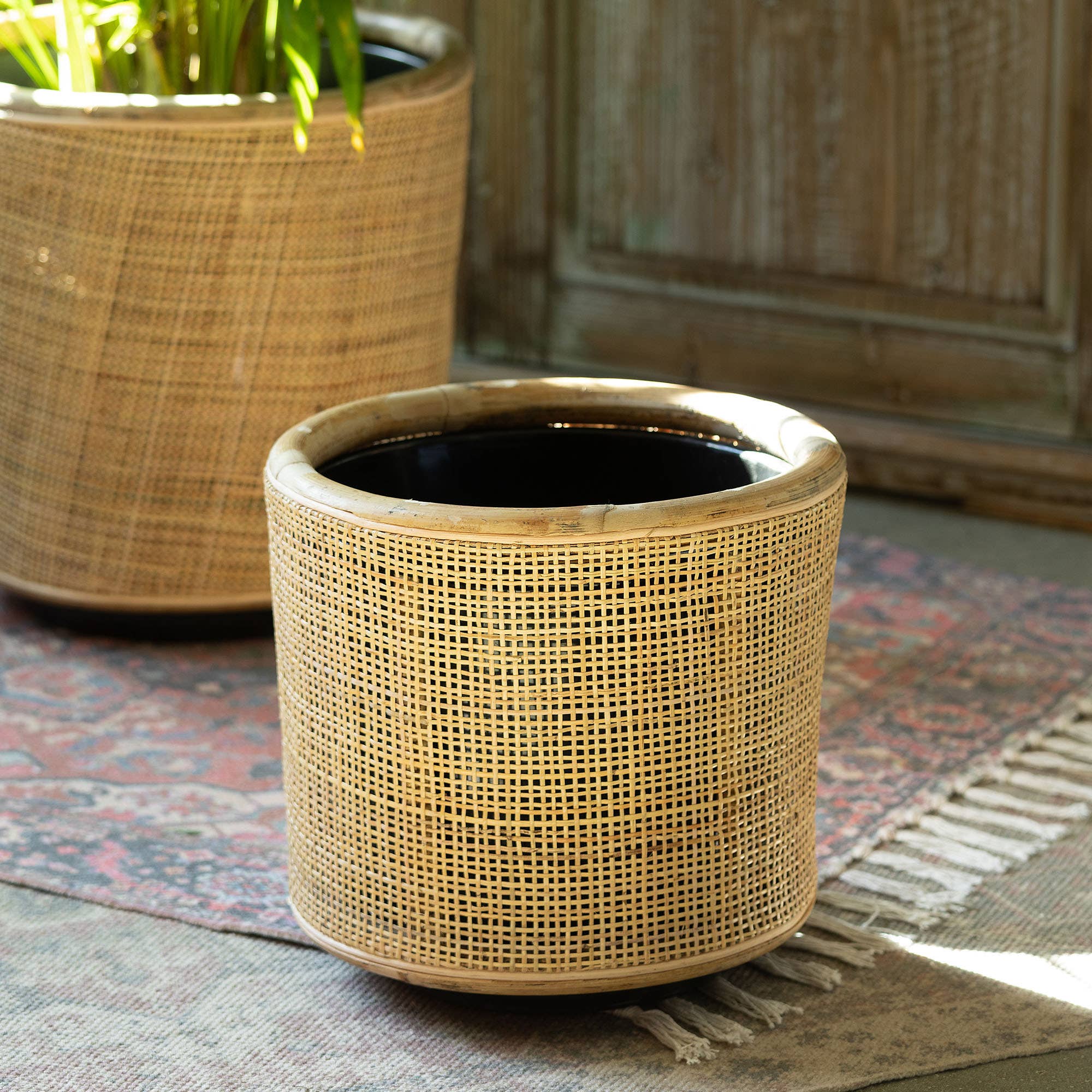Park Hill Collection - Wholesale Plant Pot - Park Hill Collection Woven Rattan Plant Basket 12in.0
